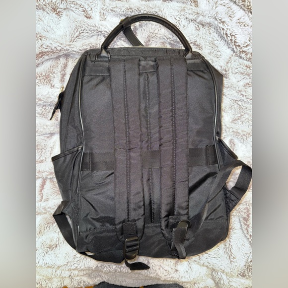 Stylish Black Backpack with Teal Interior - Picture 2 of 4